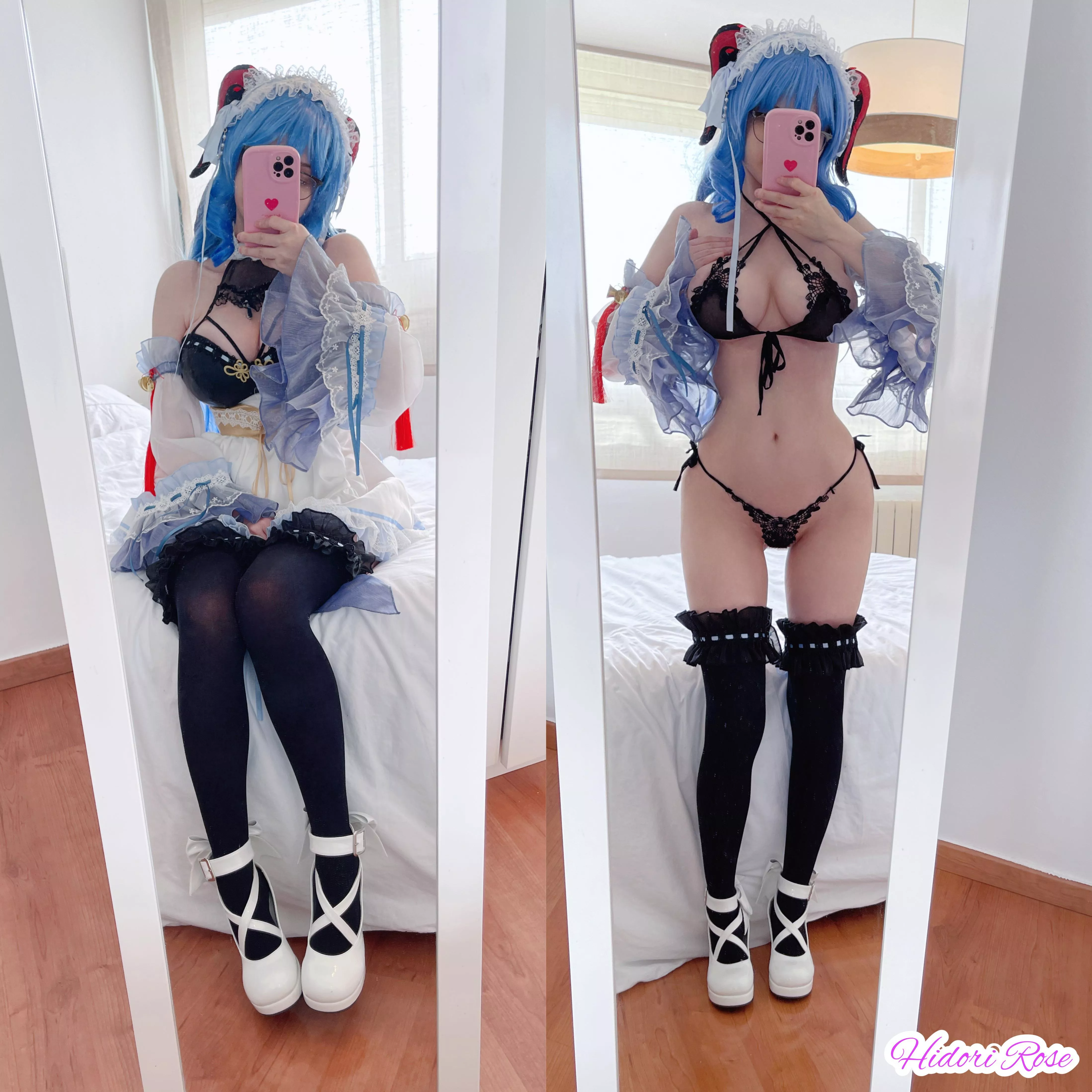 Ganyu on off by Hidori Rose posted by Hidori_Rose