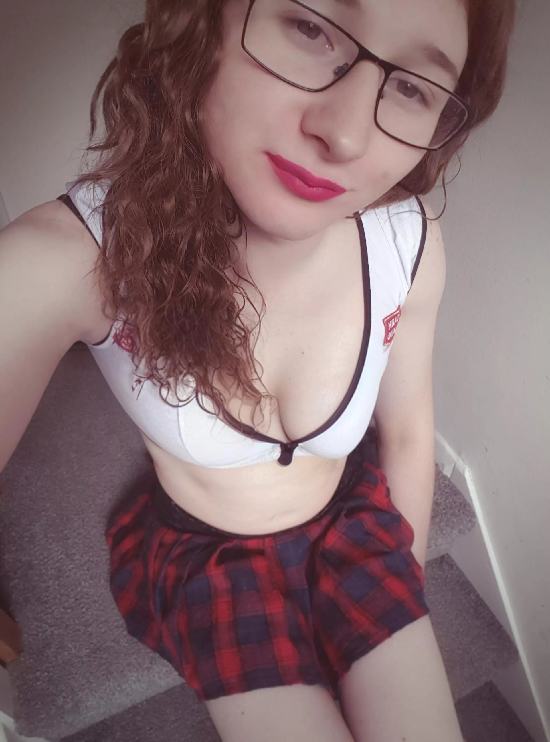 I hope my skirt isn't too short! posted by CagedByCharlie