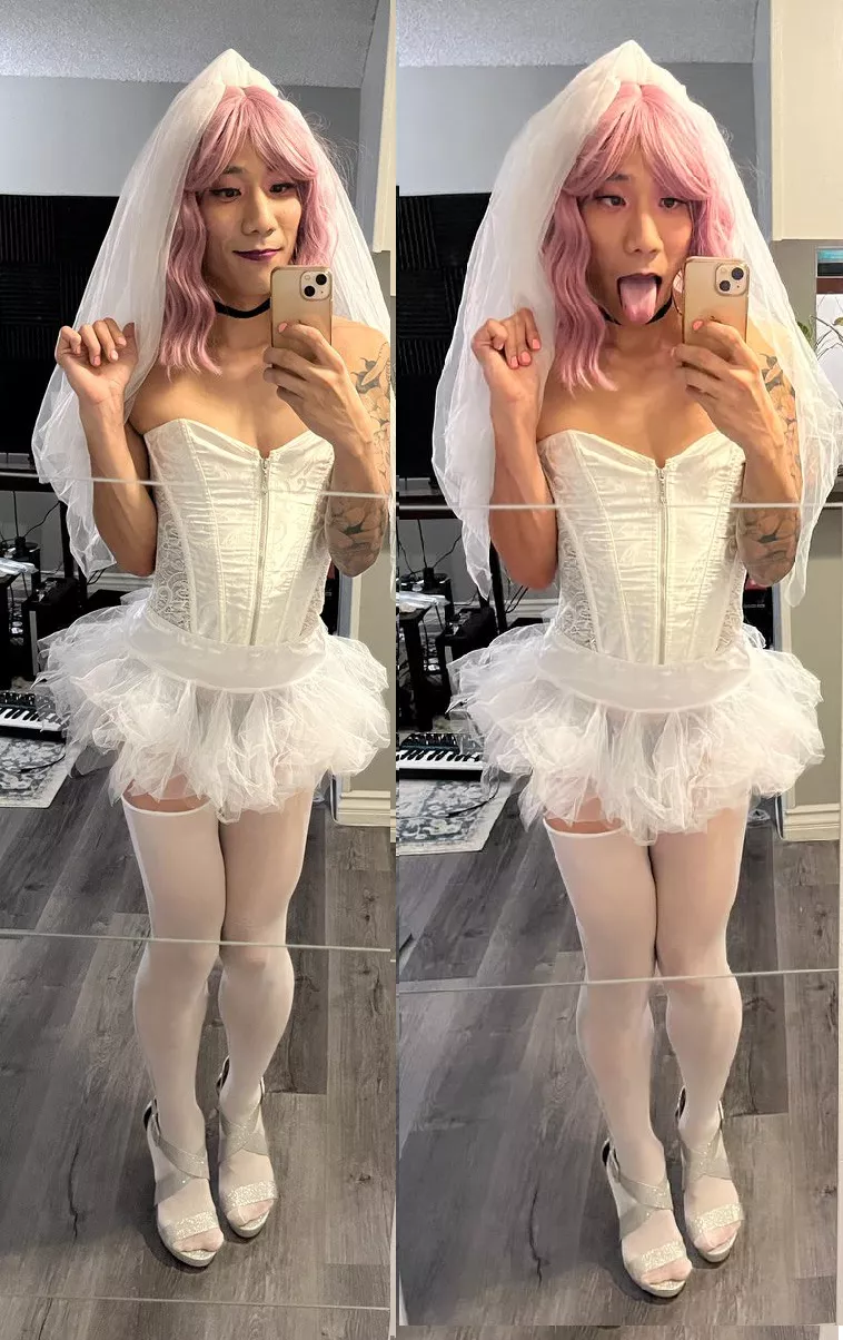 Korean girl before and after seeing BWC 👰 posted by AznFagPrincess