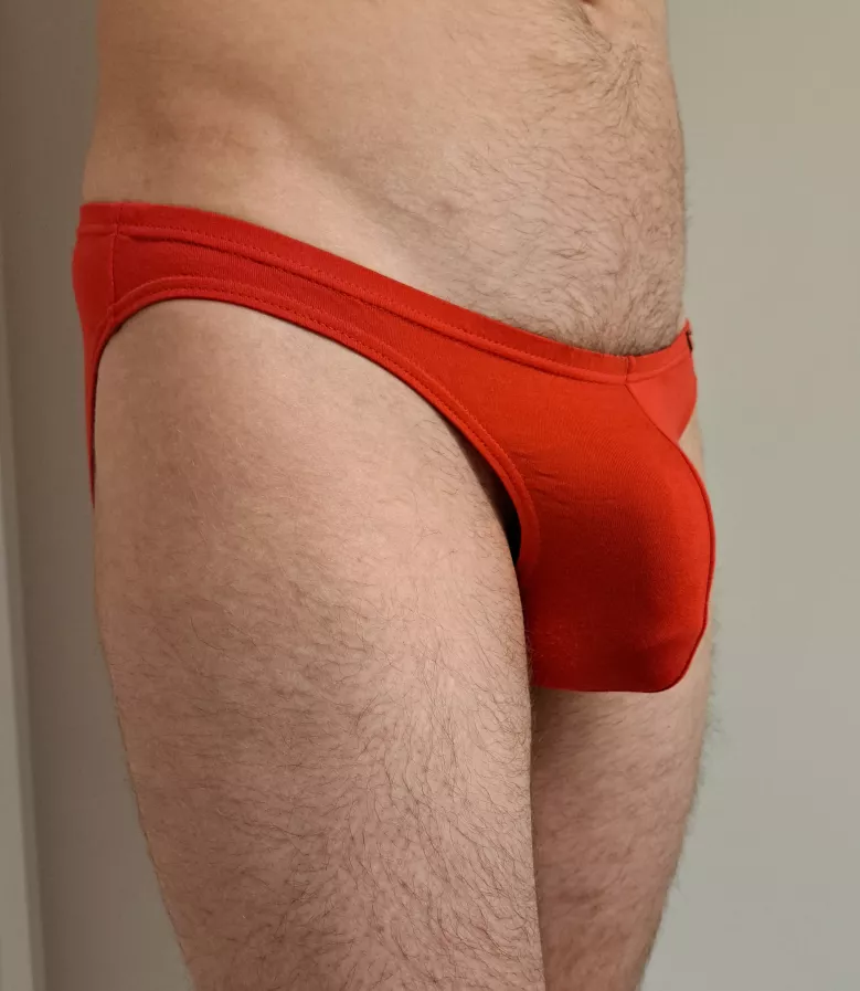 Red briefs bulge! posted by tawy000