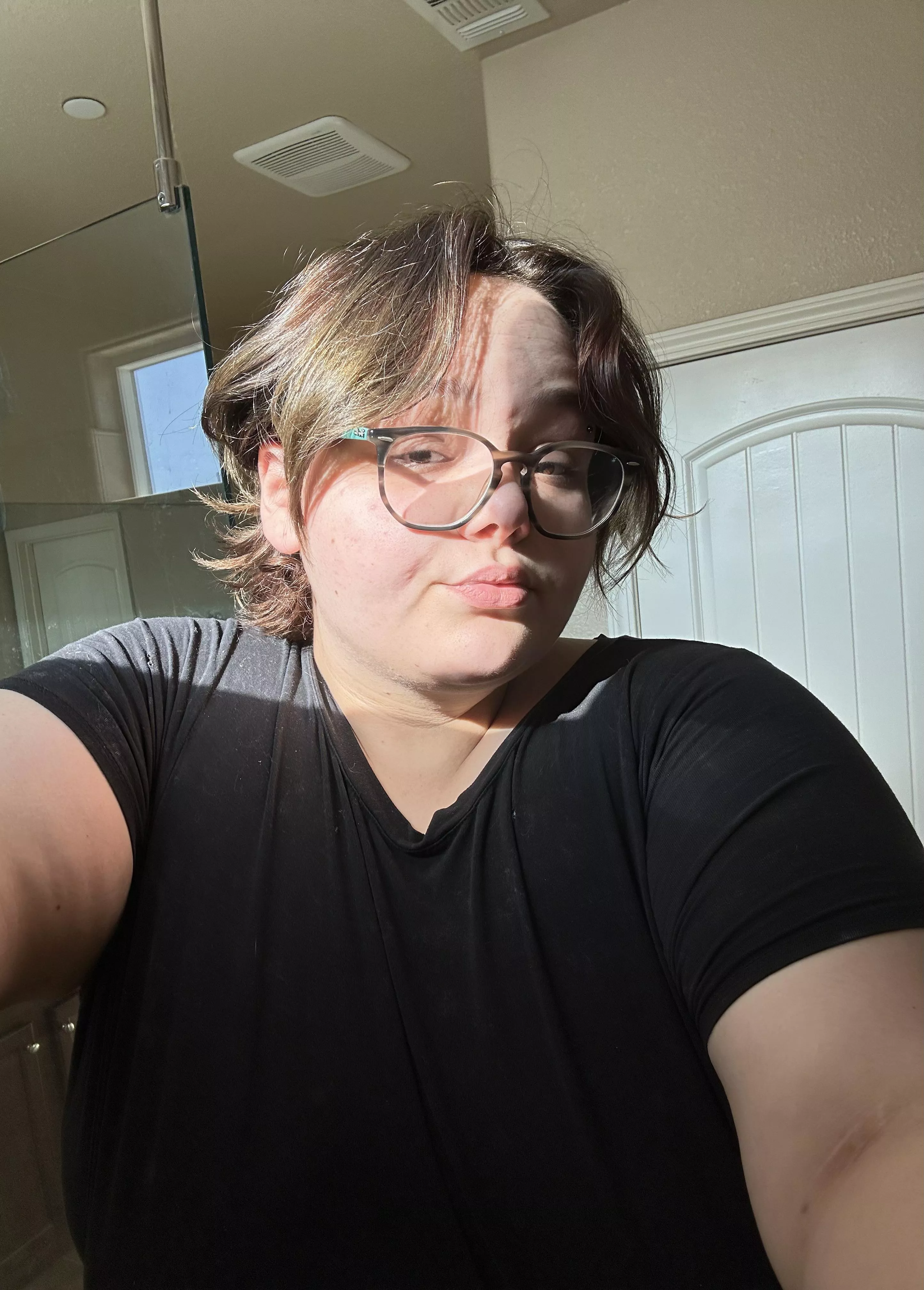 short hair don’t care ✌️ posted by softestfattie