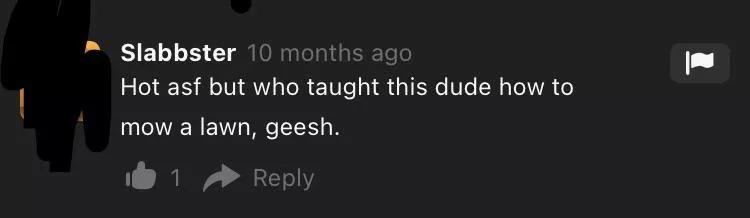 The video in question was just a guy mowing a lawn with booty shorts on posted by SockLemur