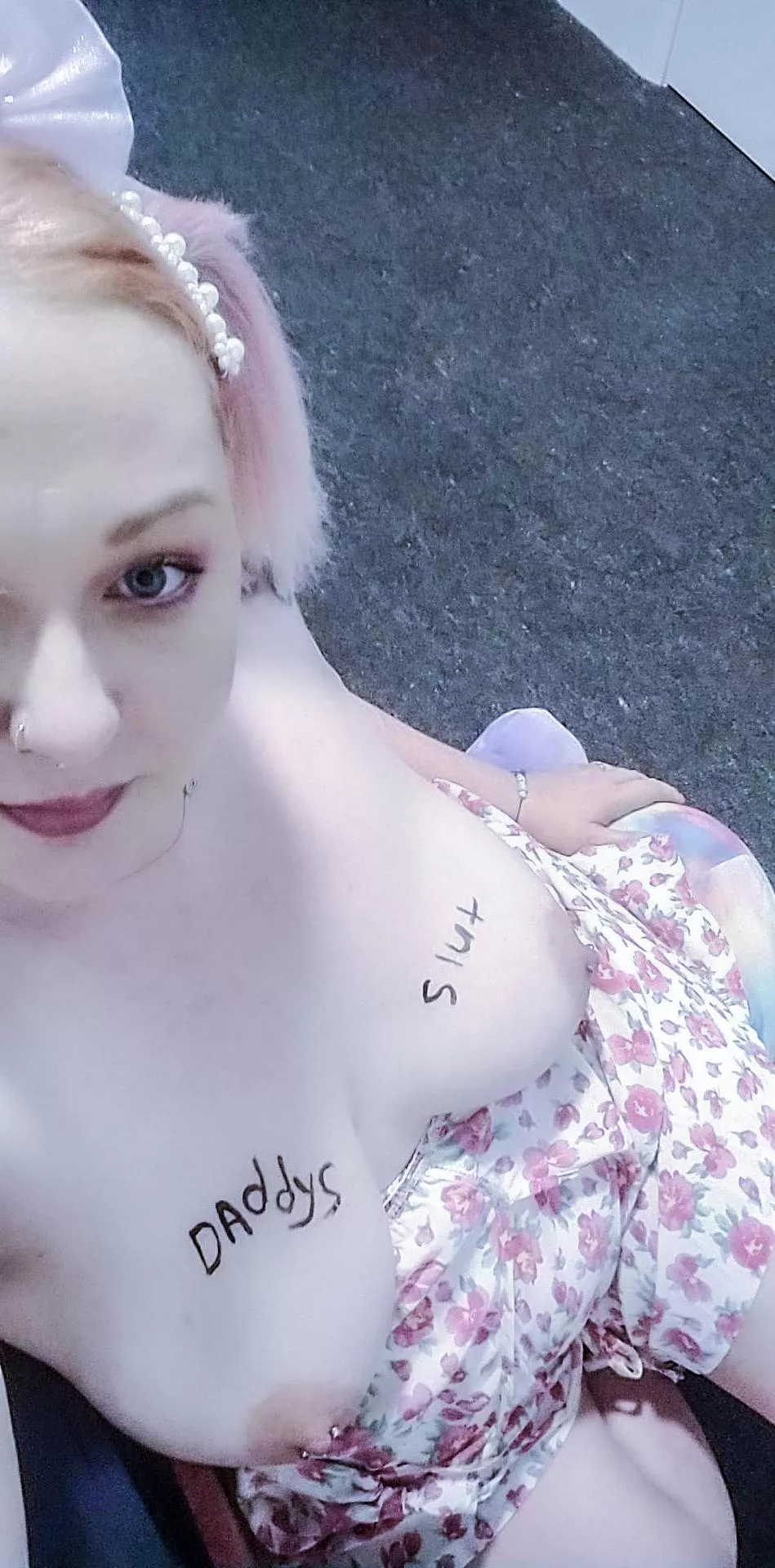 The writing on my chest says it all. posted by RachelSquirts_1104