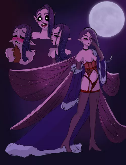 Arch Fae Goddess of Desire and Night by Quadruplebacon