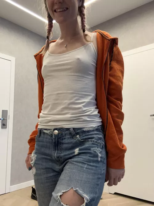 Braless and white is the only right thing on Sundays by kallme_sophia