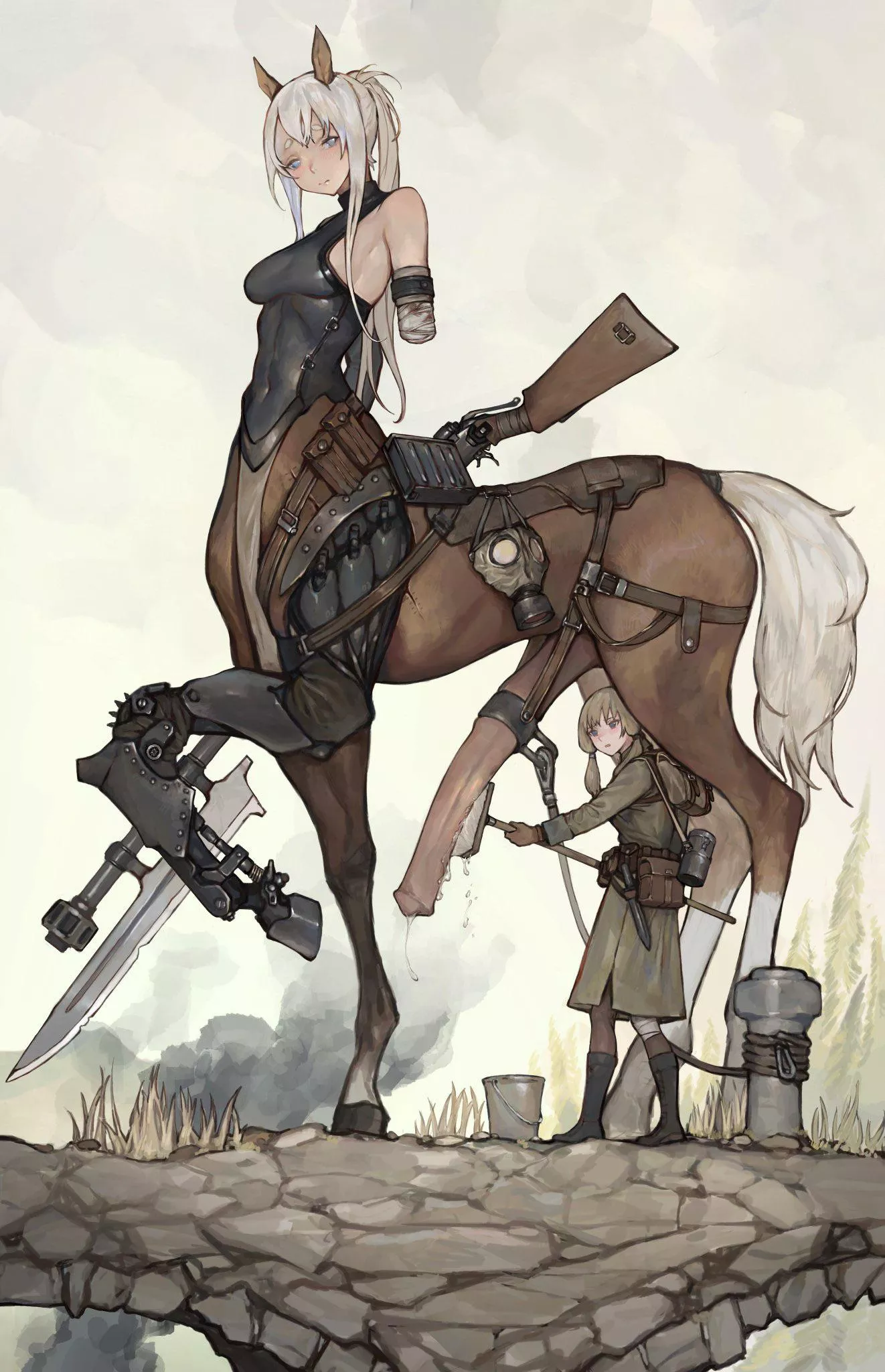 Cleaning duty (@iuui1551) posted by Futasaur