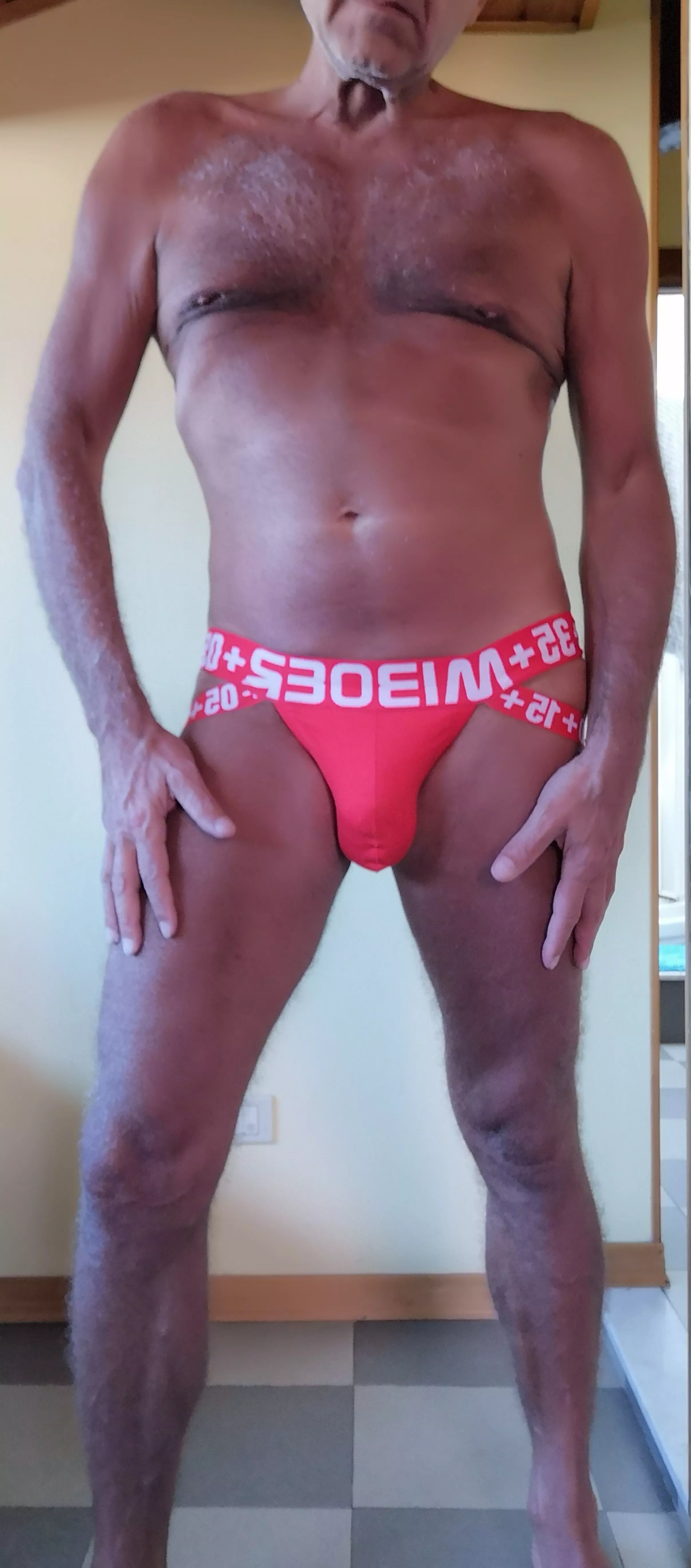 Do you like my new jockstrap? posted by SexyMatureMan