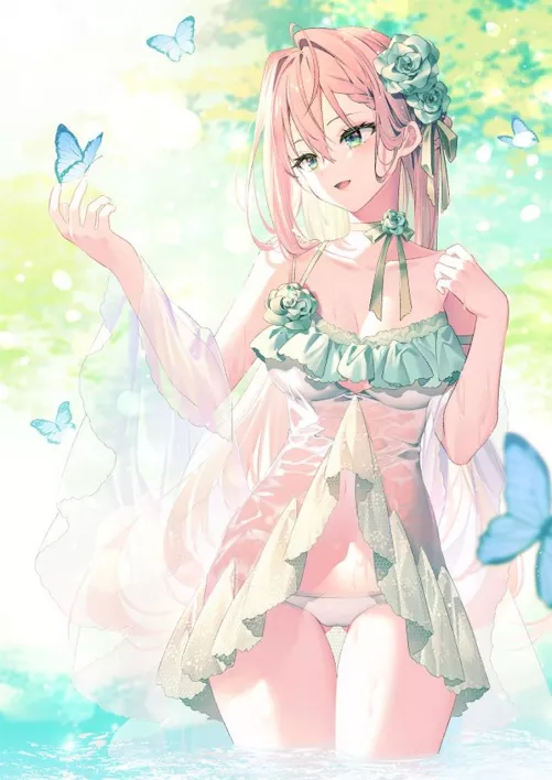 Elegant Green Swimwear by CheetahSperm18