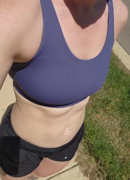 Getting the tan on while I run by chokeswithchels