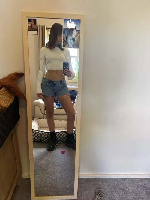 Hope my short shorts aren’t too short for you 😚 (f) by Secure_Bread7092