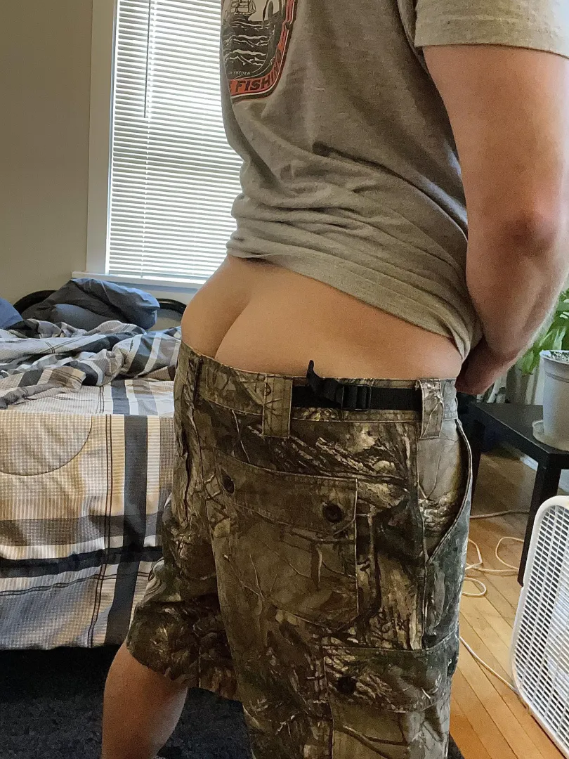 My camo shorts slipped by camohatjock