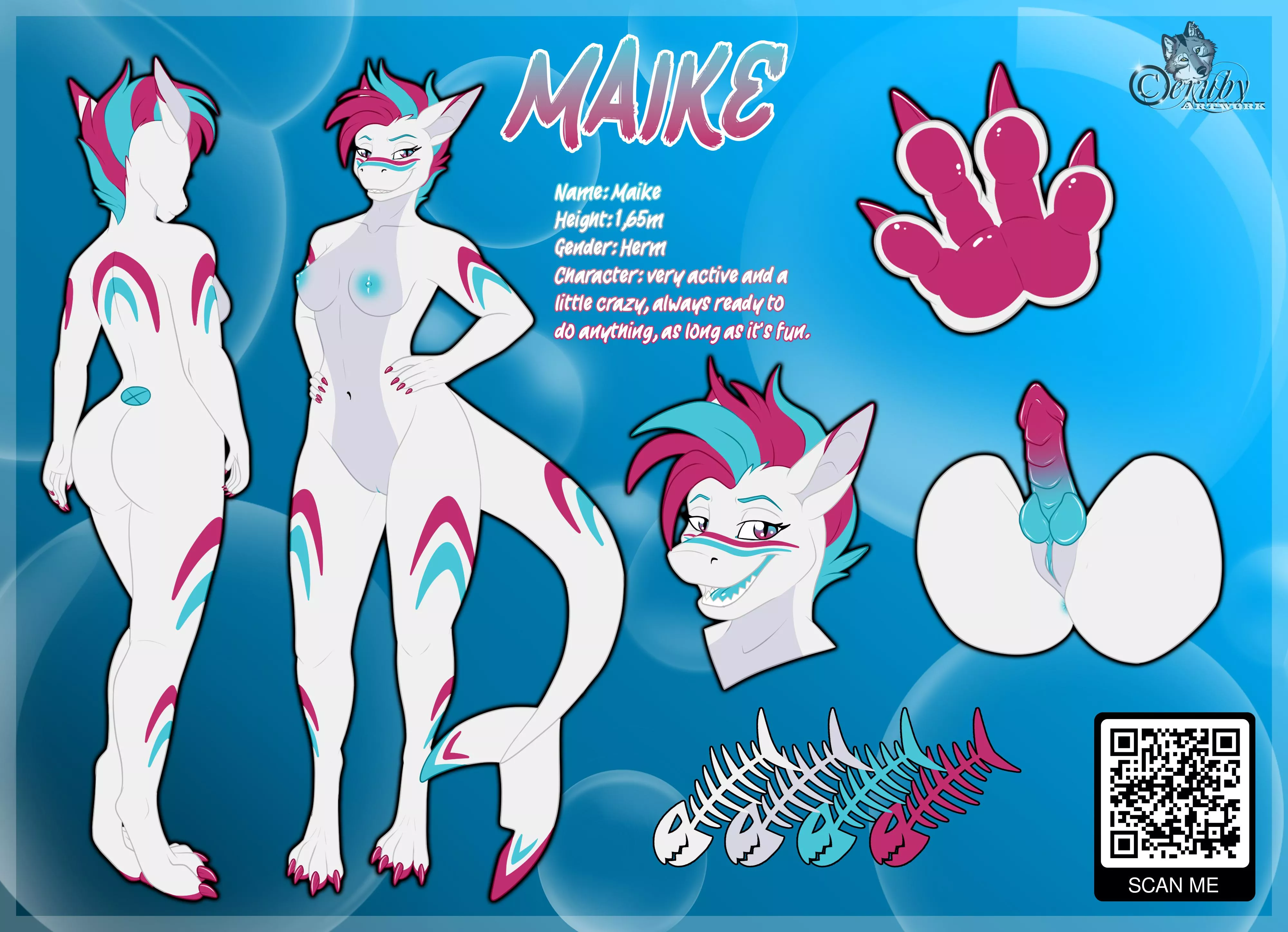 My OC Maike has her own Ref now too! [H] (Ceruby) posted by 1864Fox