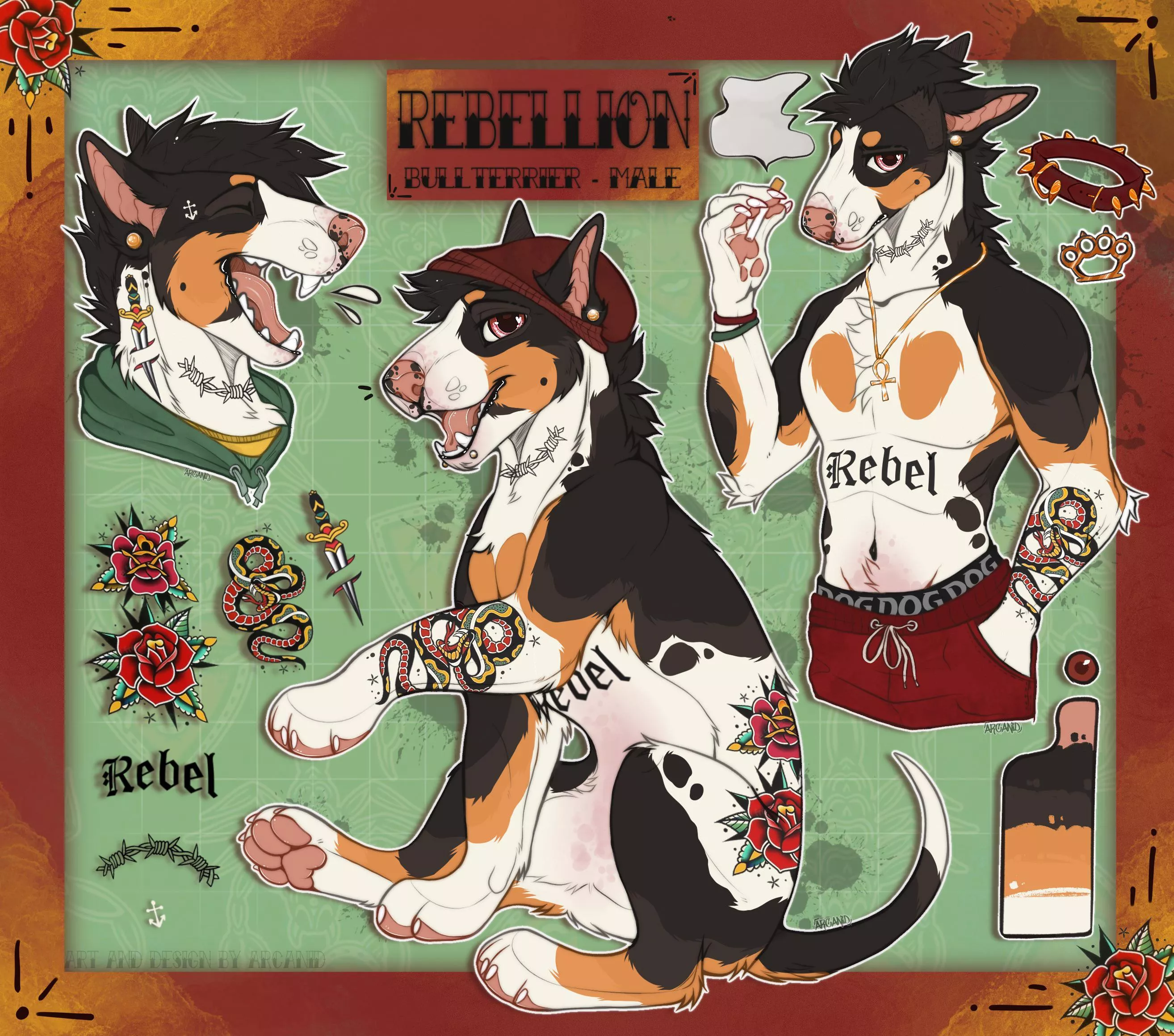 Old school bullterrier that I made a few days ago, would you talk to this bad boy? posted by Arcanid_