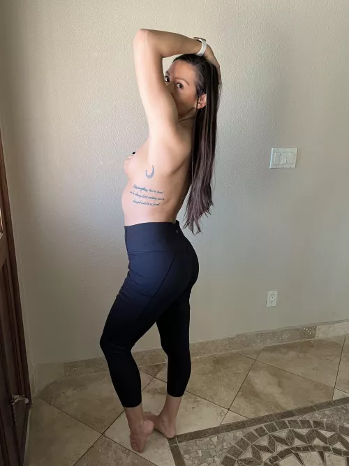 Spoiler Alert: I don’t wear panties under my yogas by Persuasive_Pussy