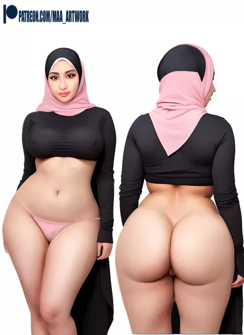 Thick ass Hijabi by maa_artist