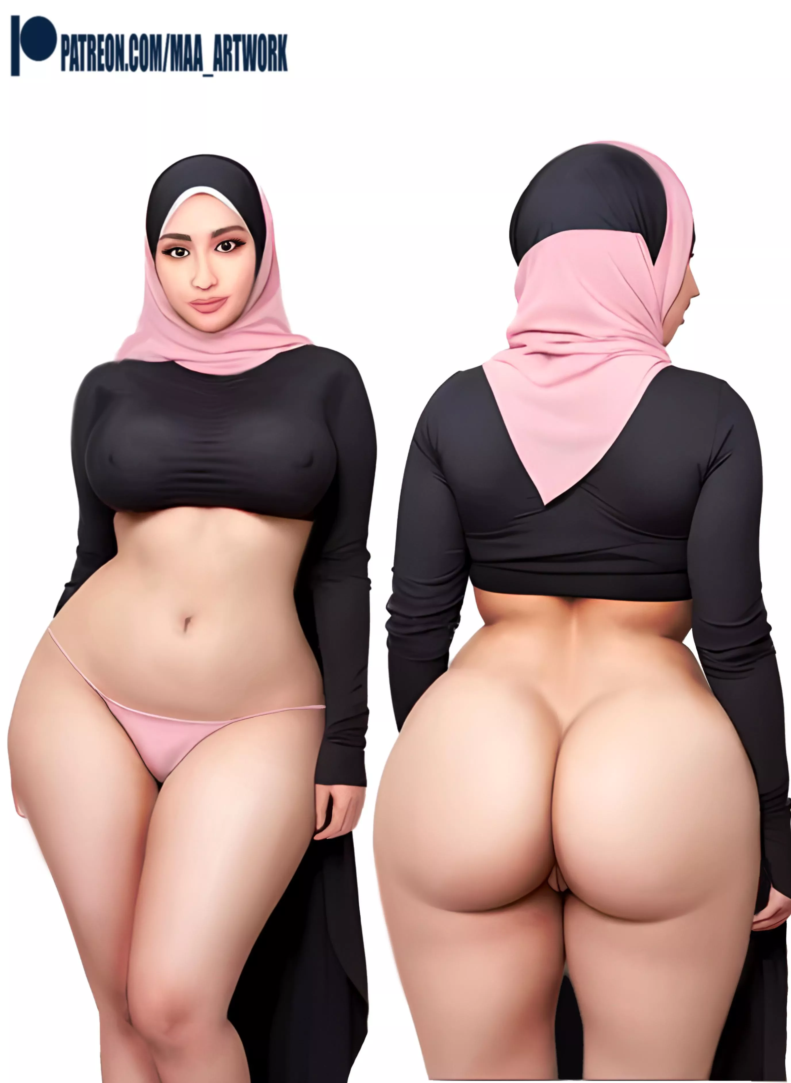 Thick ass Hijabi posted by maa_artist