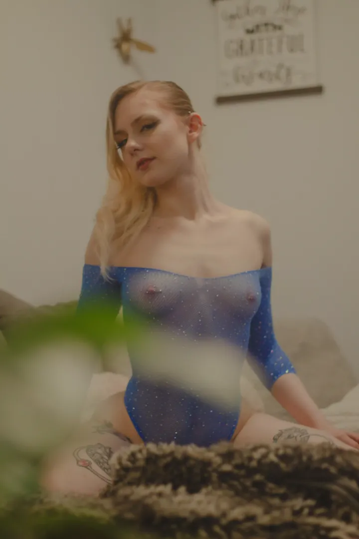 This blue bodysuit doesn't leave a ton to the imagination posted by Sennanova