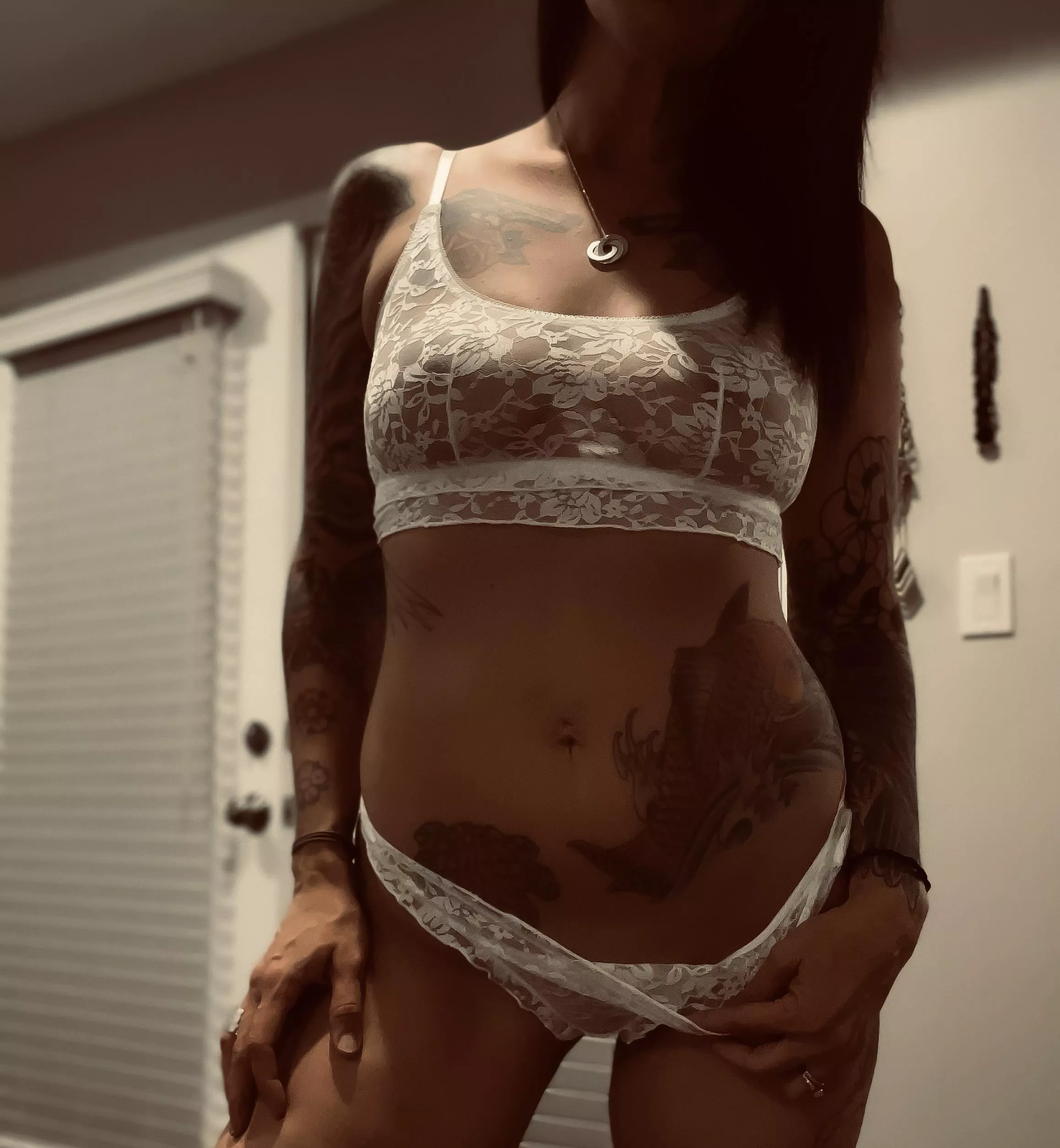 White lace. 🤍 posted by inkedmama39