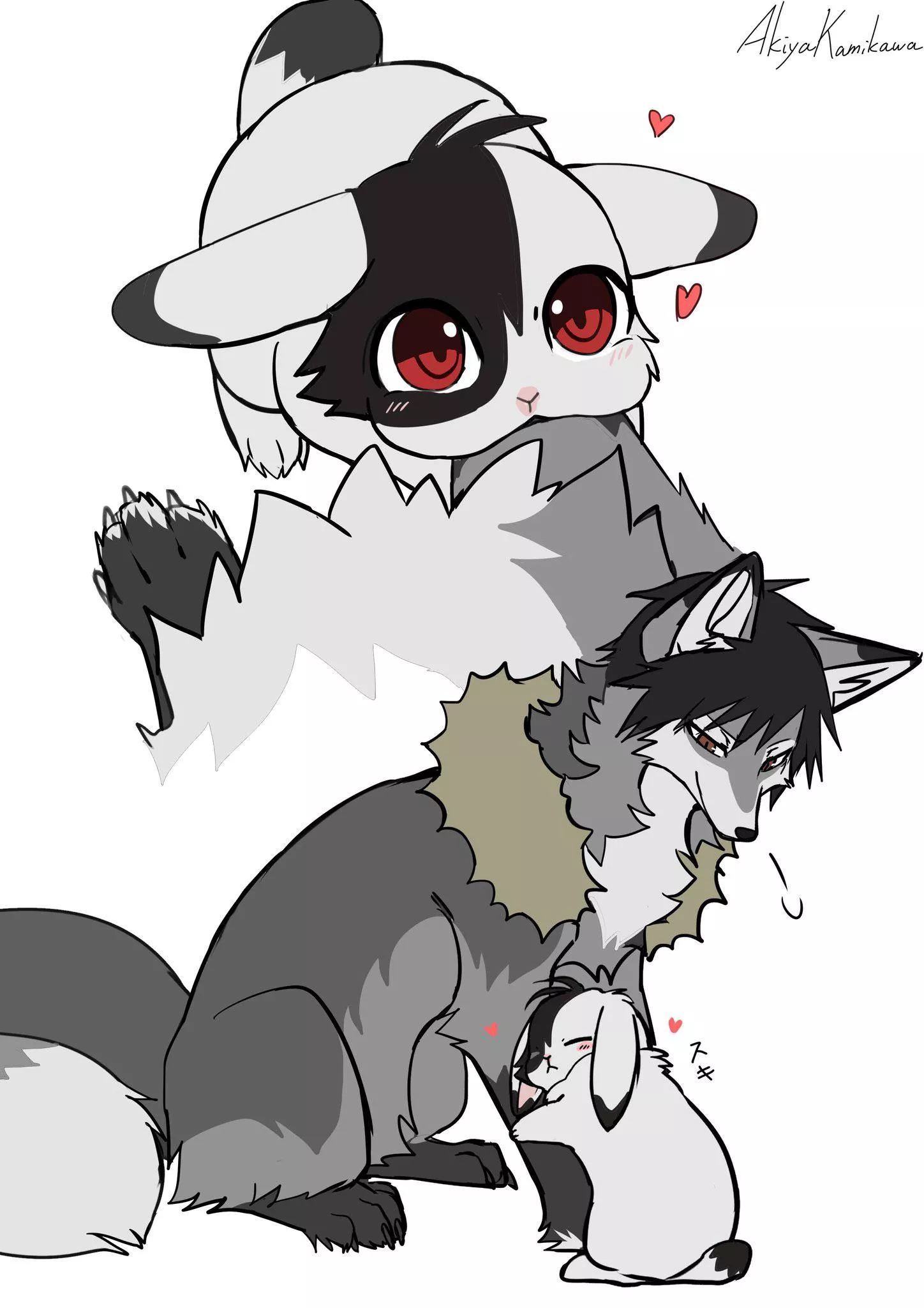 🐰❤️🦊 By me @AkiyakamikawaX on twitter) posted by AkiyaKamikawa