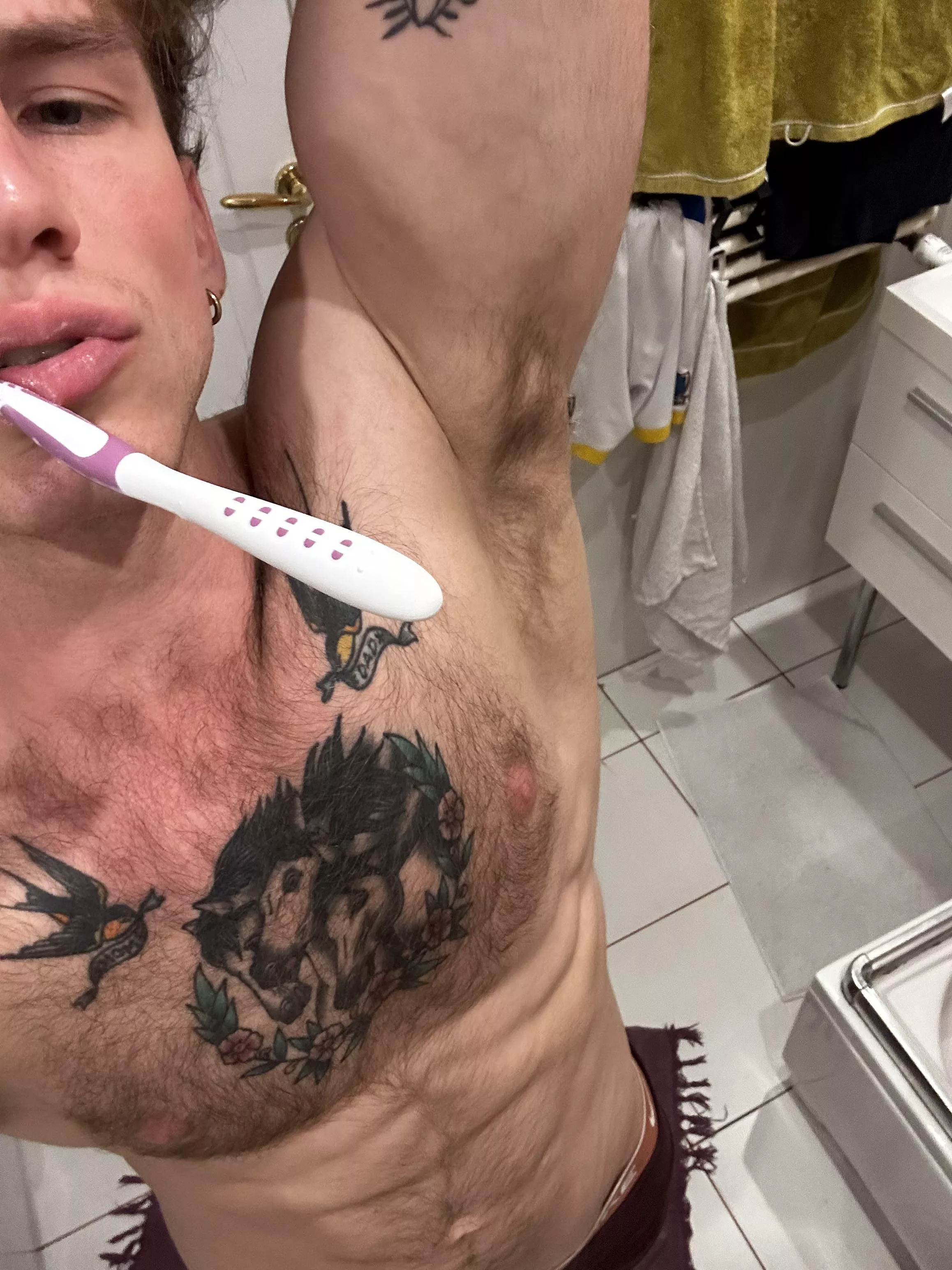 Hope u gon lick clean my pits more than your plate posted by haael12