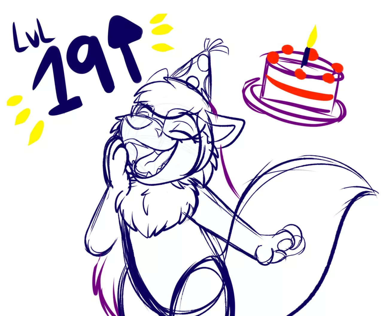 It's my birthday so I did this quick sketch posted by Nickyfoxart