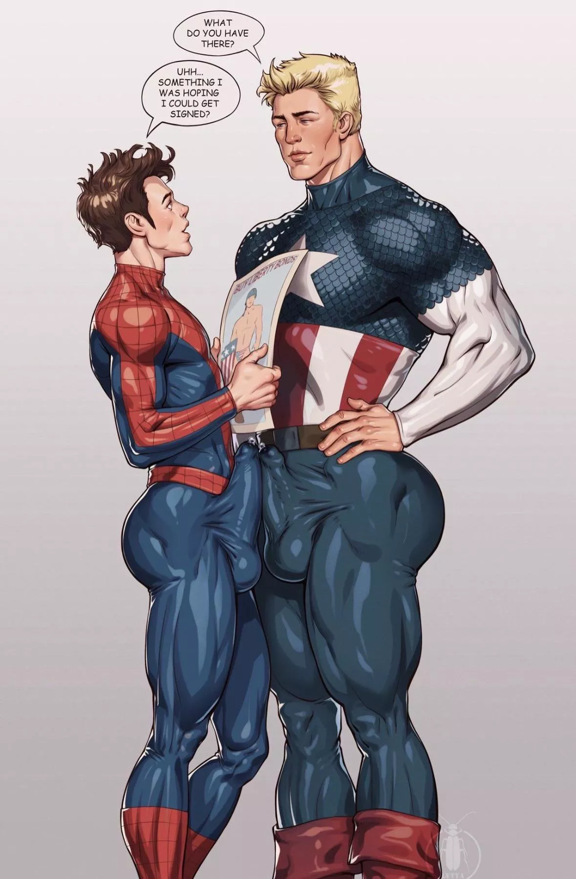Spiderman VS Captain America: First to Cum loses. Who wins in this heated battle between twink and muscle daddy? tell us who you think will in the comments or pm me. posted by cheelamulamoo