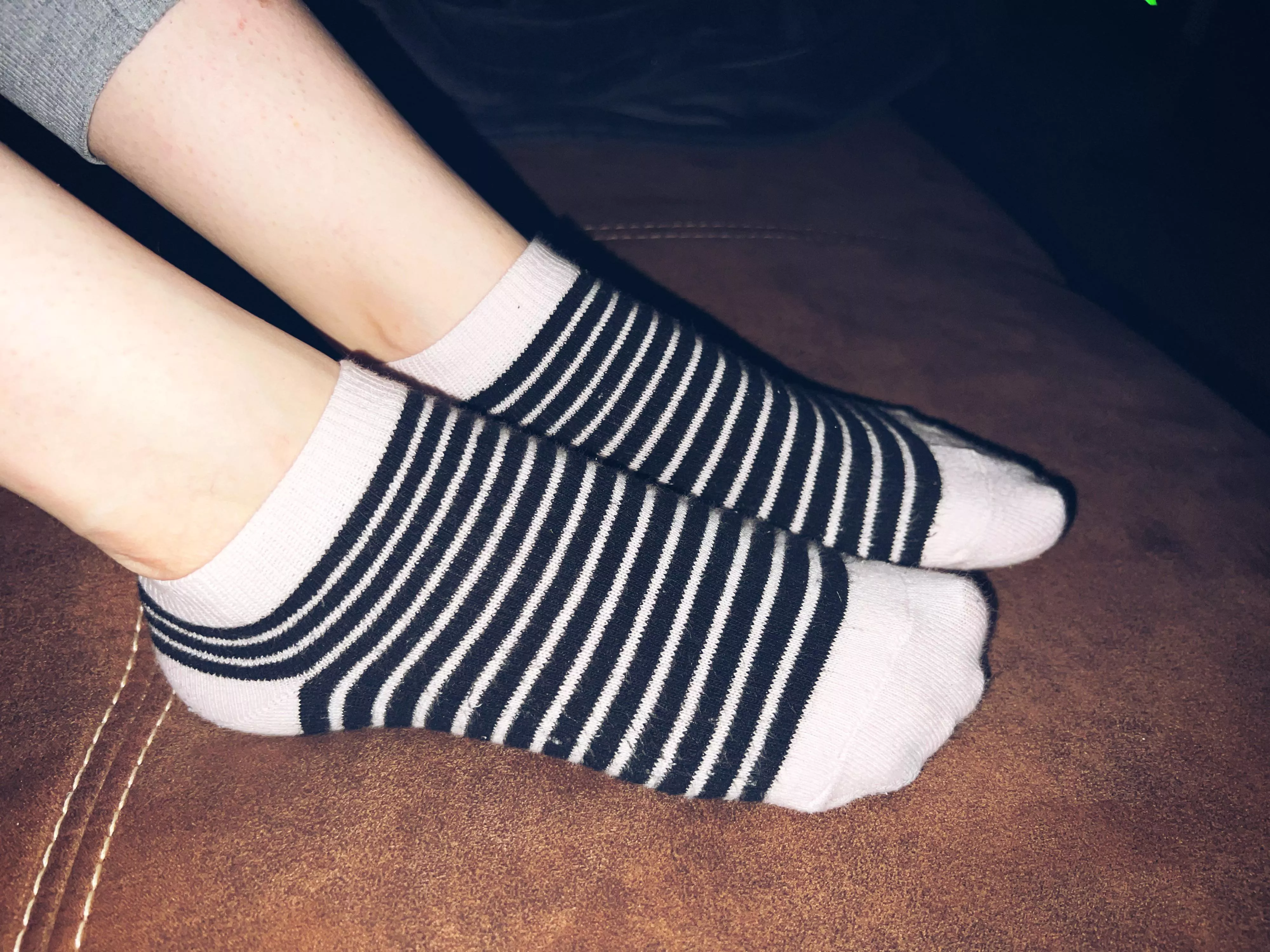 Striped Socks and Toes: A Match Made in Heaven [F] posted by joysephinexxx
