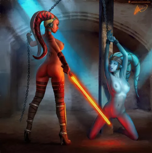Aayla Secura and Darth Talon - (Star Wars) - [MironishinStory] by AtrosRH