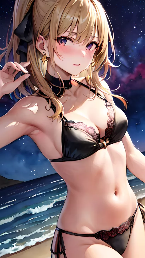 Black Bikini by CheetahSperm18