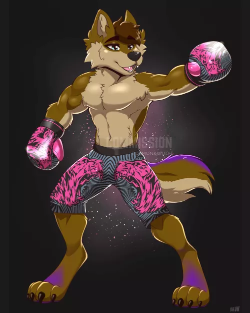 [C] Boxer Wolf Crash! by DemonAndWolf