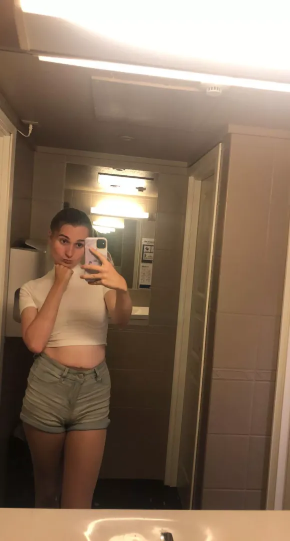 Do you think any of the guys in the bar noticed the buldge in my shorts by TiffanyBallerina69