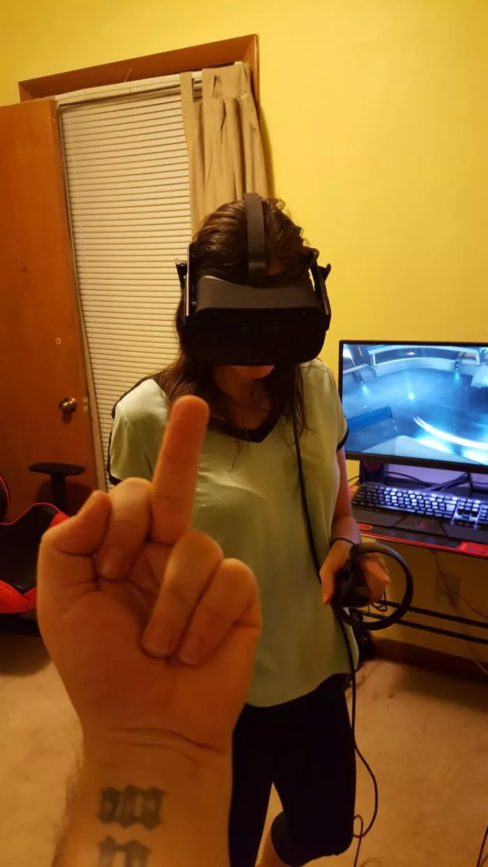 Girlfriend playing VR posted by Substantial-Guard109