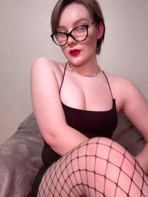 Glasses and black fishnets is the best match for a start by Mistress_Di
