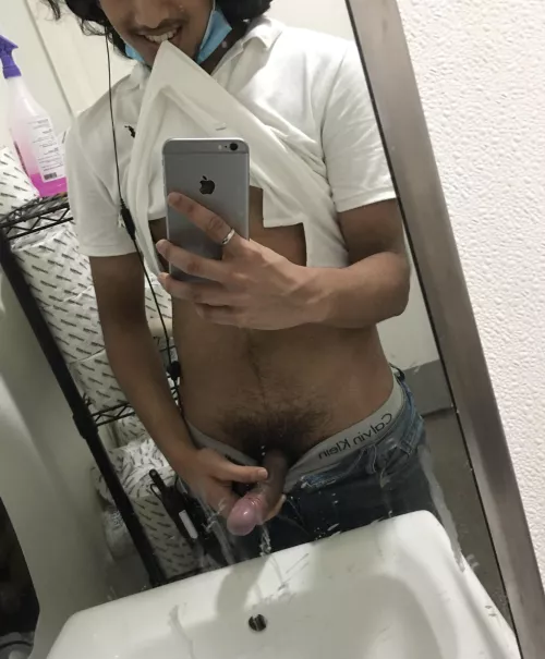 Had to take care of it in the bathroom by Hornball215