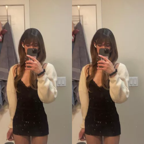 hoping my dress can distract you from looking at my dirty mirror by strawbarie99