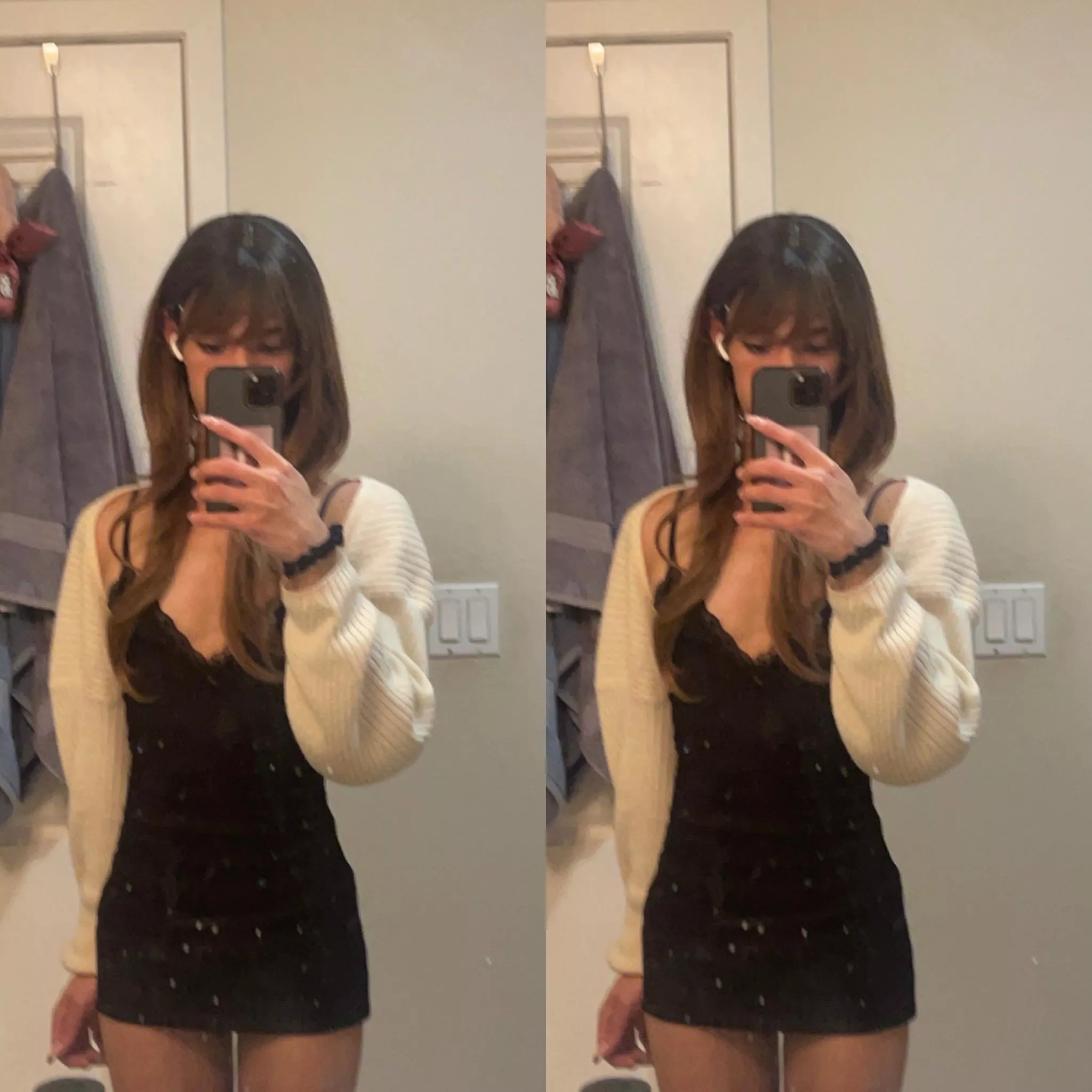 hoping my dress can distract you from looking at my dirty mirror posted by strawbarie99