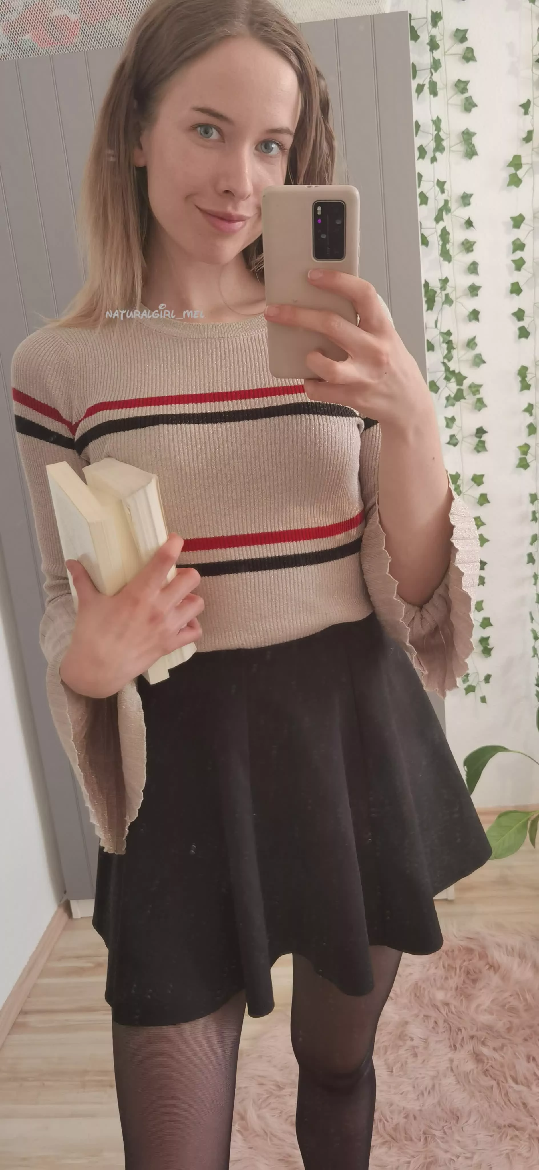 Librarian in a black mini skirt posted by naturalgirl_mel