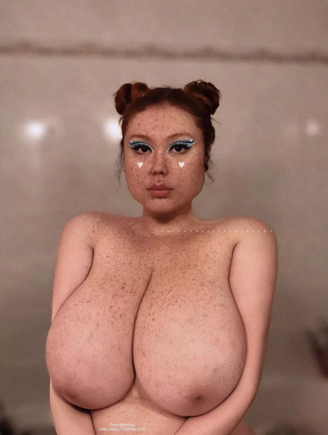 [OC] be honest! Are my boobs saggy? They’re natural.. posted by Unicornglitteryblood