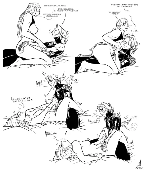 Power of the full moon outplayed by the power of horny smh imagine (Camille) (Diana) (Dinodogstudio) by Konradleijon