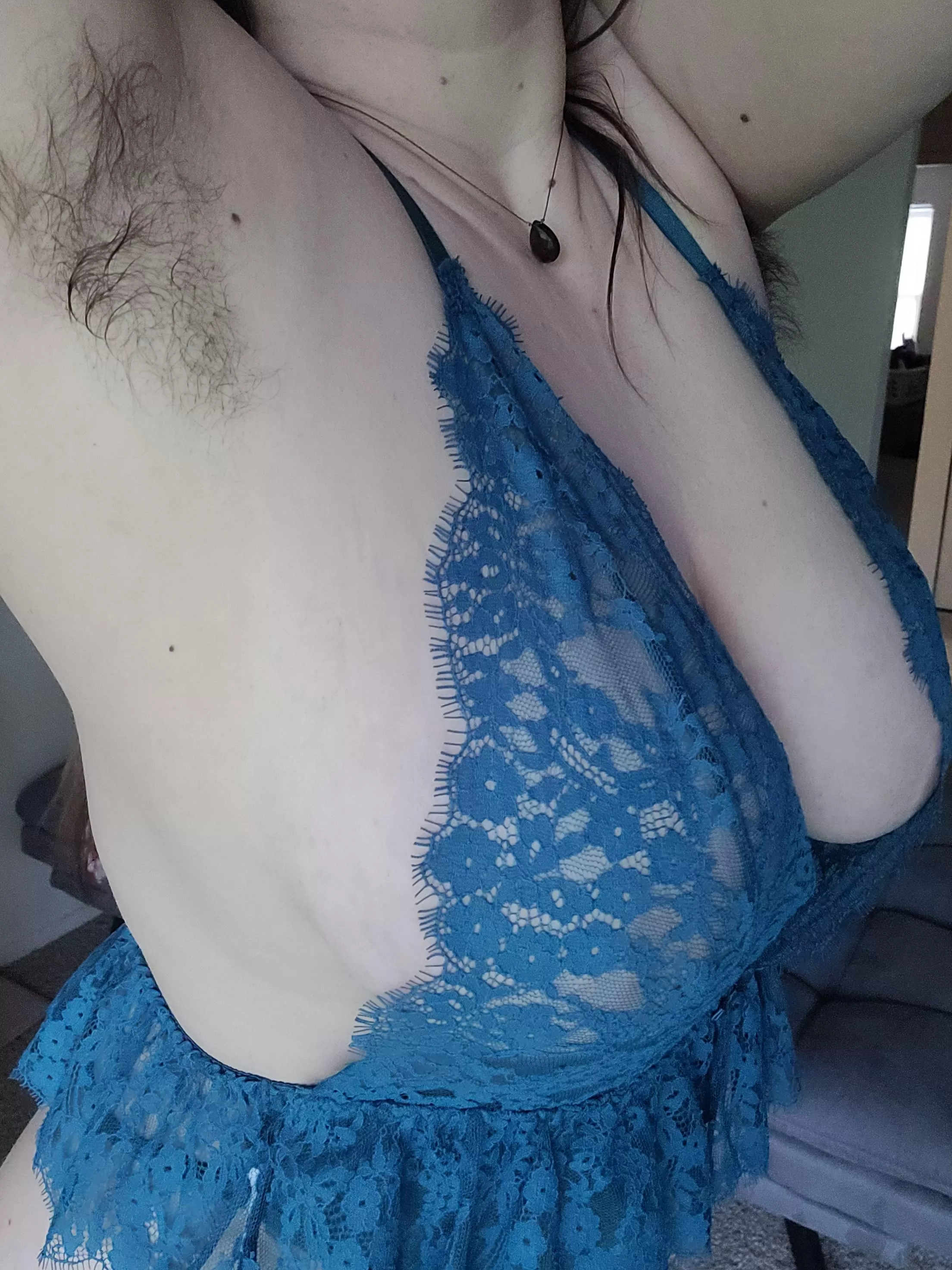 The front pit is sexy and then you notice the hairy pit teasing in the background posted by yourbakedbabe