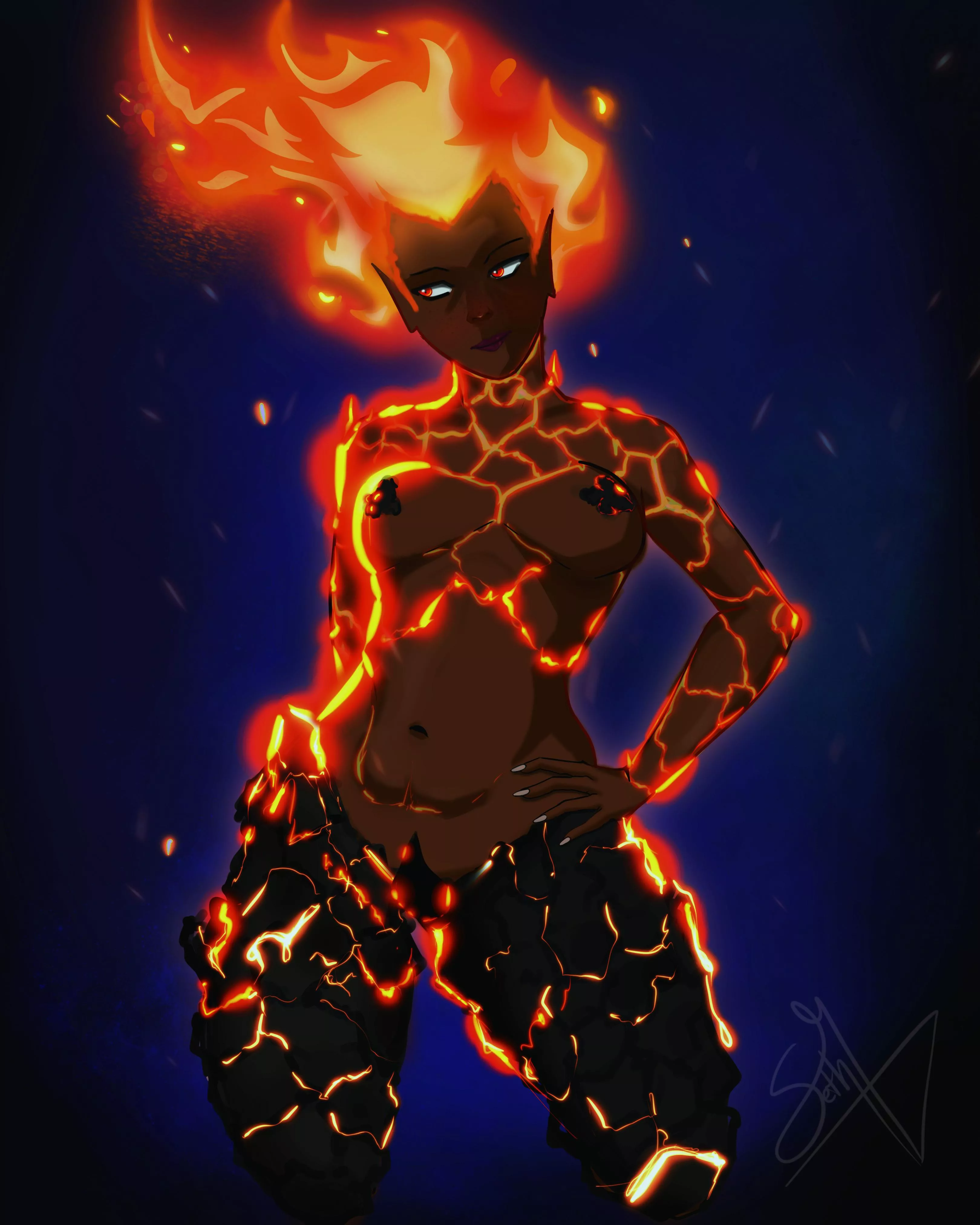 Volcanhoe girl, art by me posted by Seth_Mackenzie