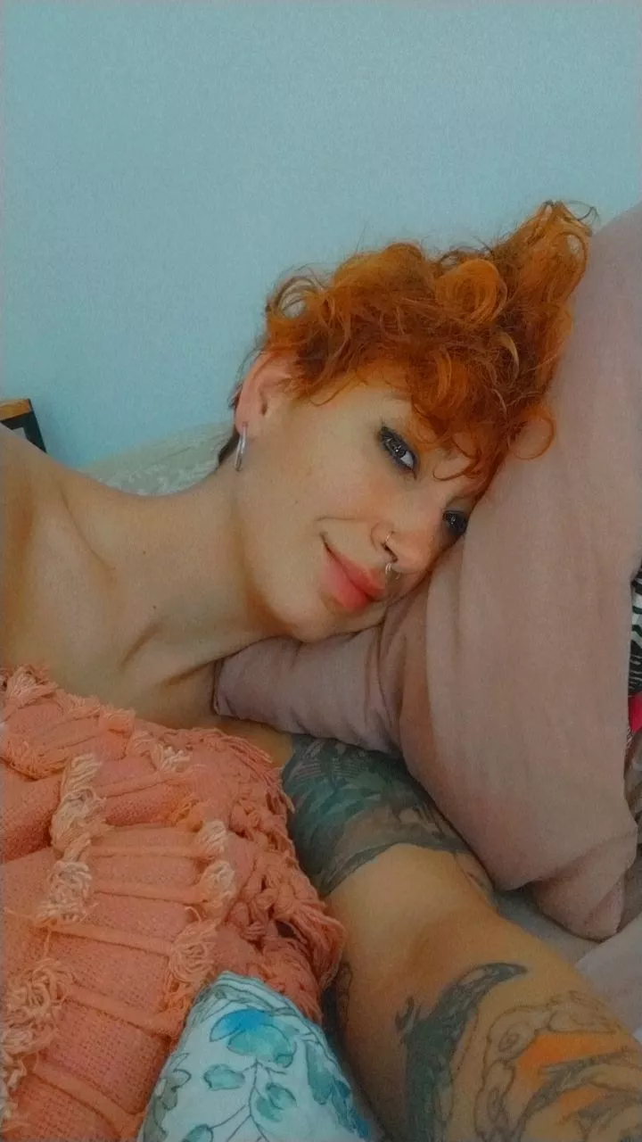 When your hair matches your mood: sleepy and fiery posted by tamarathefox