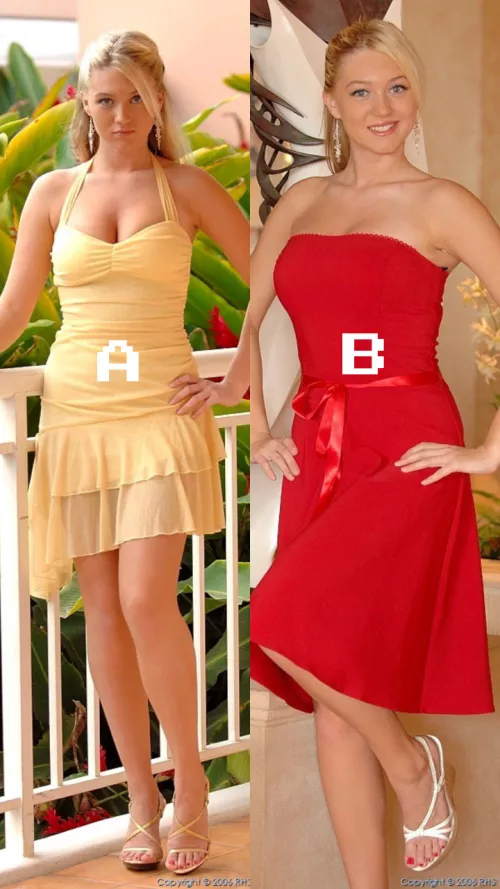 Which dress looks more beautiful on you?😍🔥🔥 by Fast-Assumption-7336