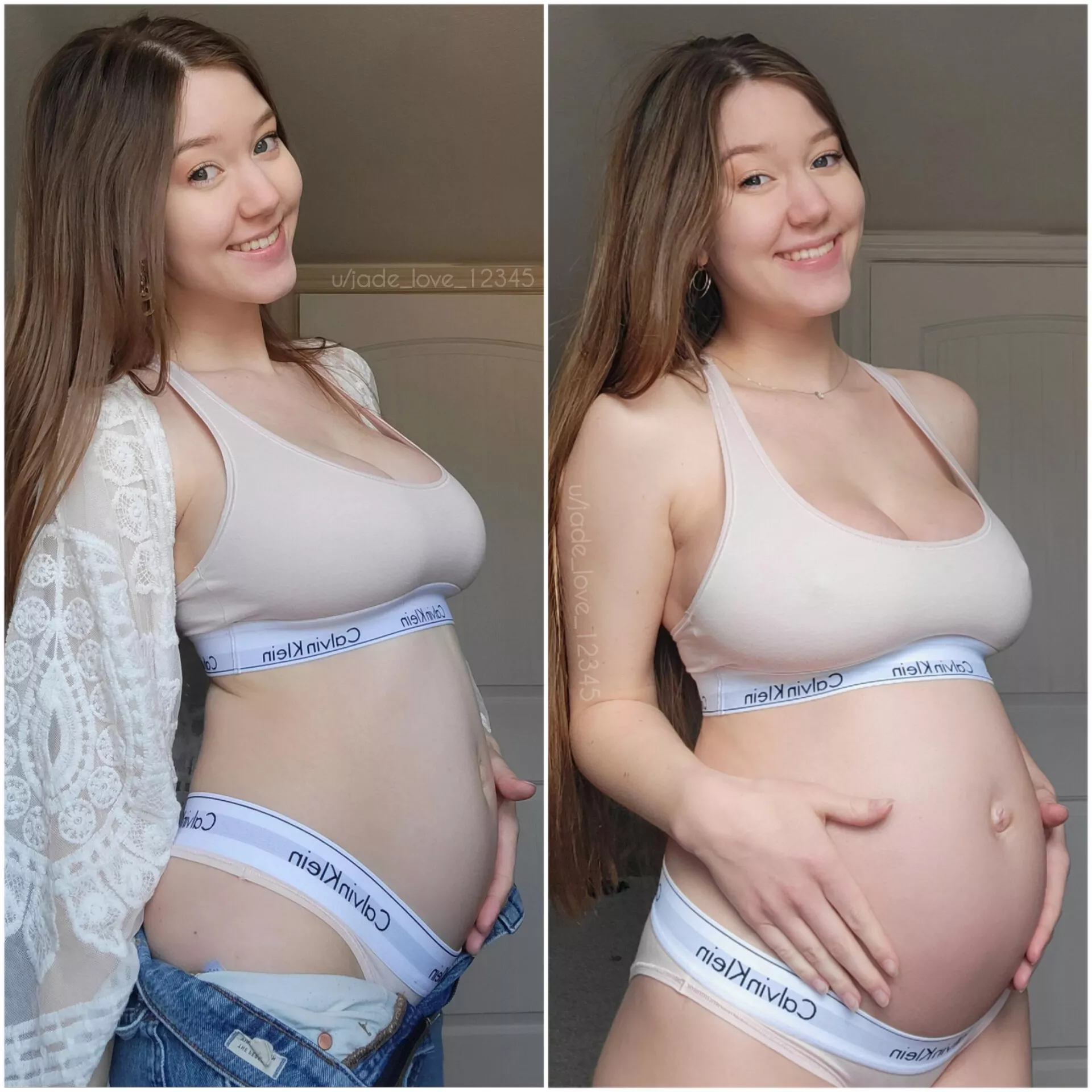 16 vs 26 weeks pregnant 🤰🏻 posted by jade_love_12345