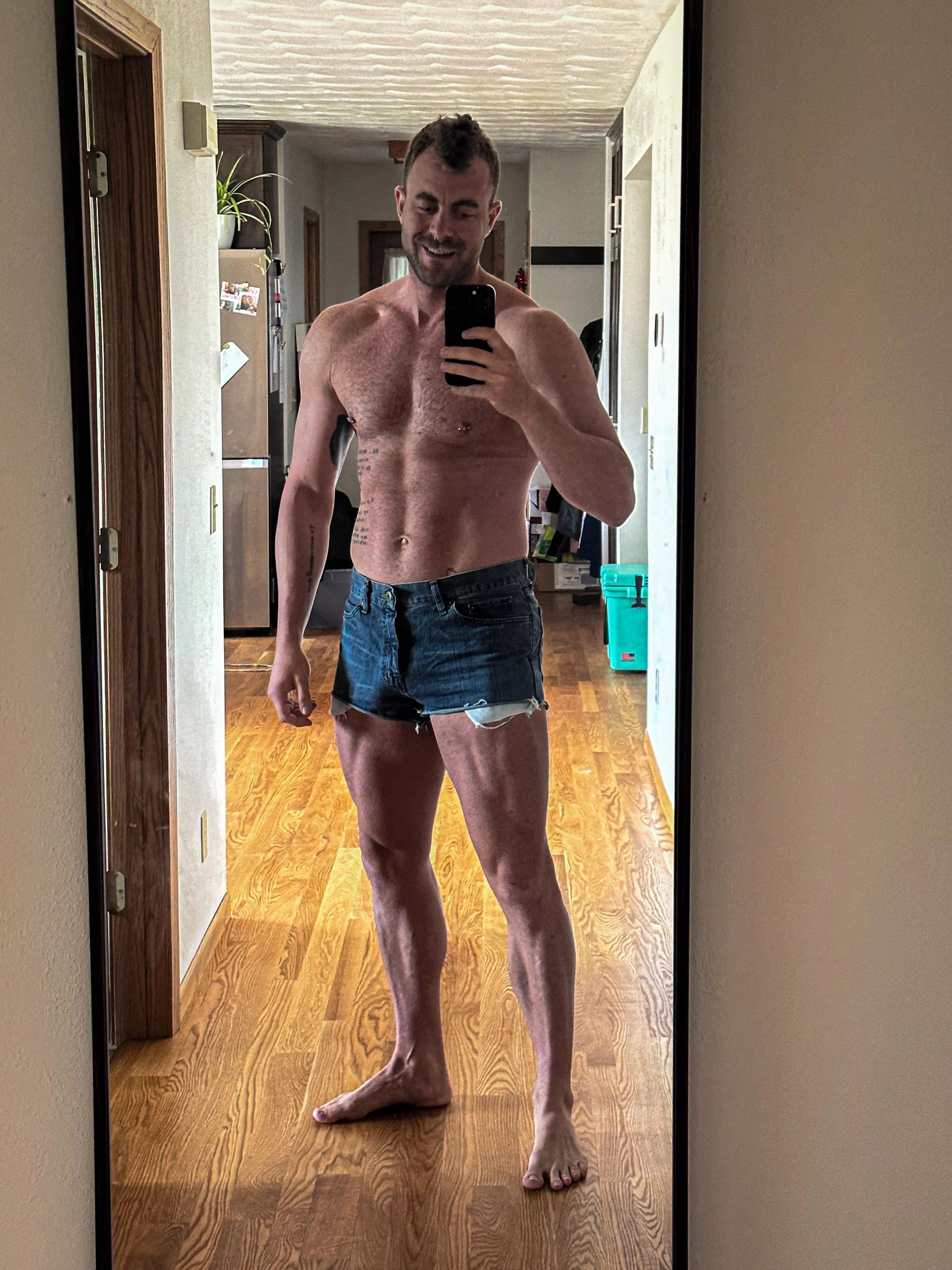 Busted out the lawn mowing outfit! posted by just_a_macho_man