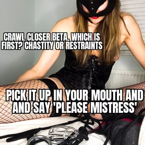 Crawl closer doggy, good boi's get both. by Churchkitty