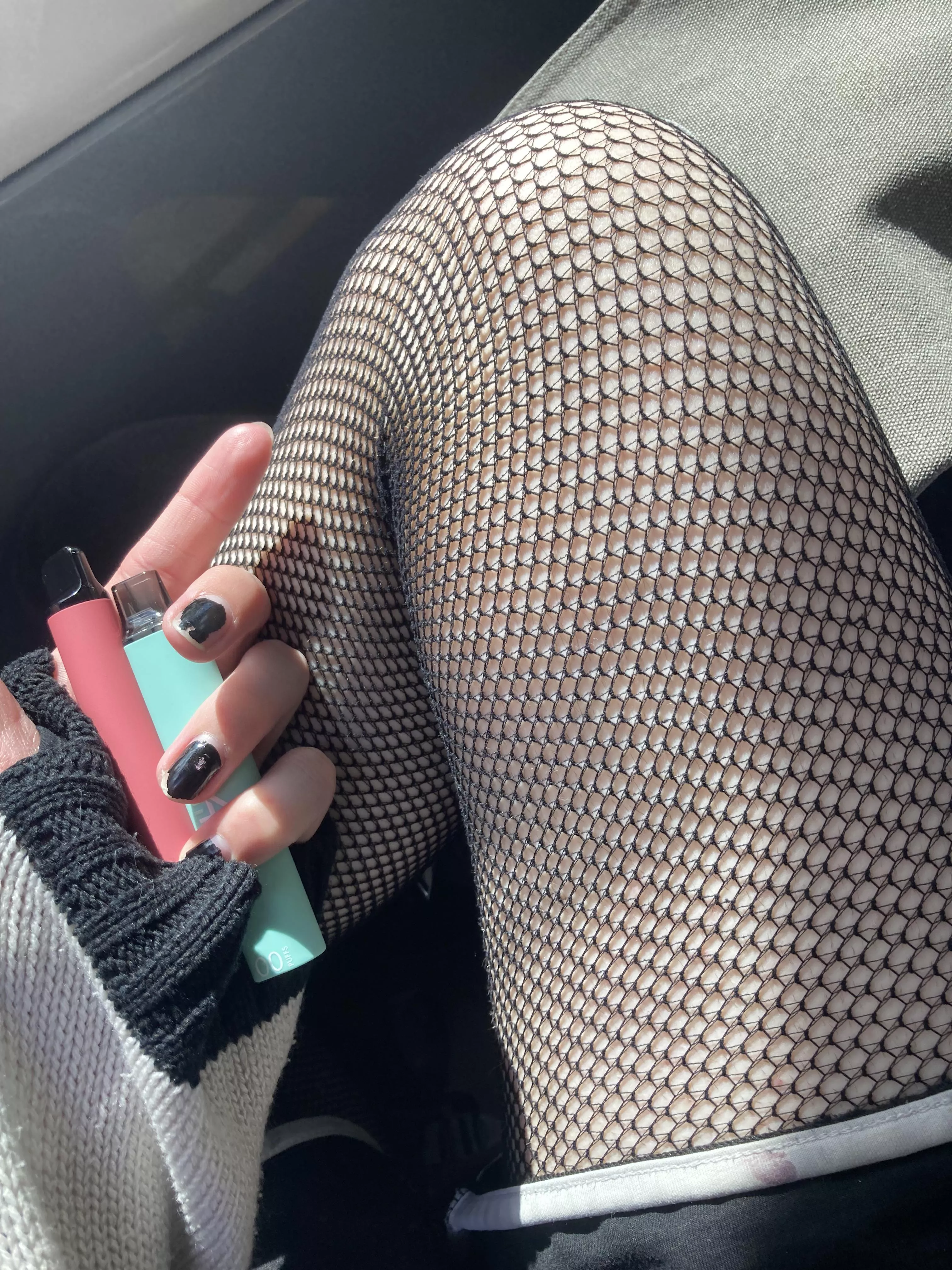 Cute fishnets posted by lunatheshyfemboy