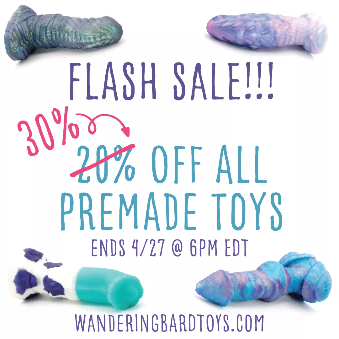Flash Sale @ The Wandering Bard posted by wanderingbardtoys