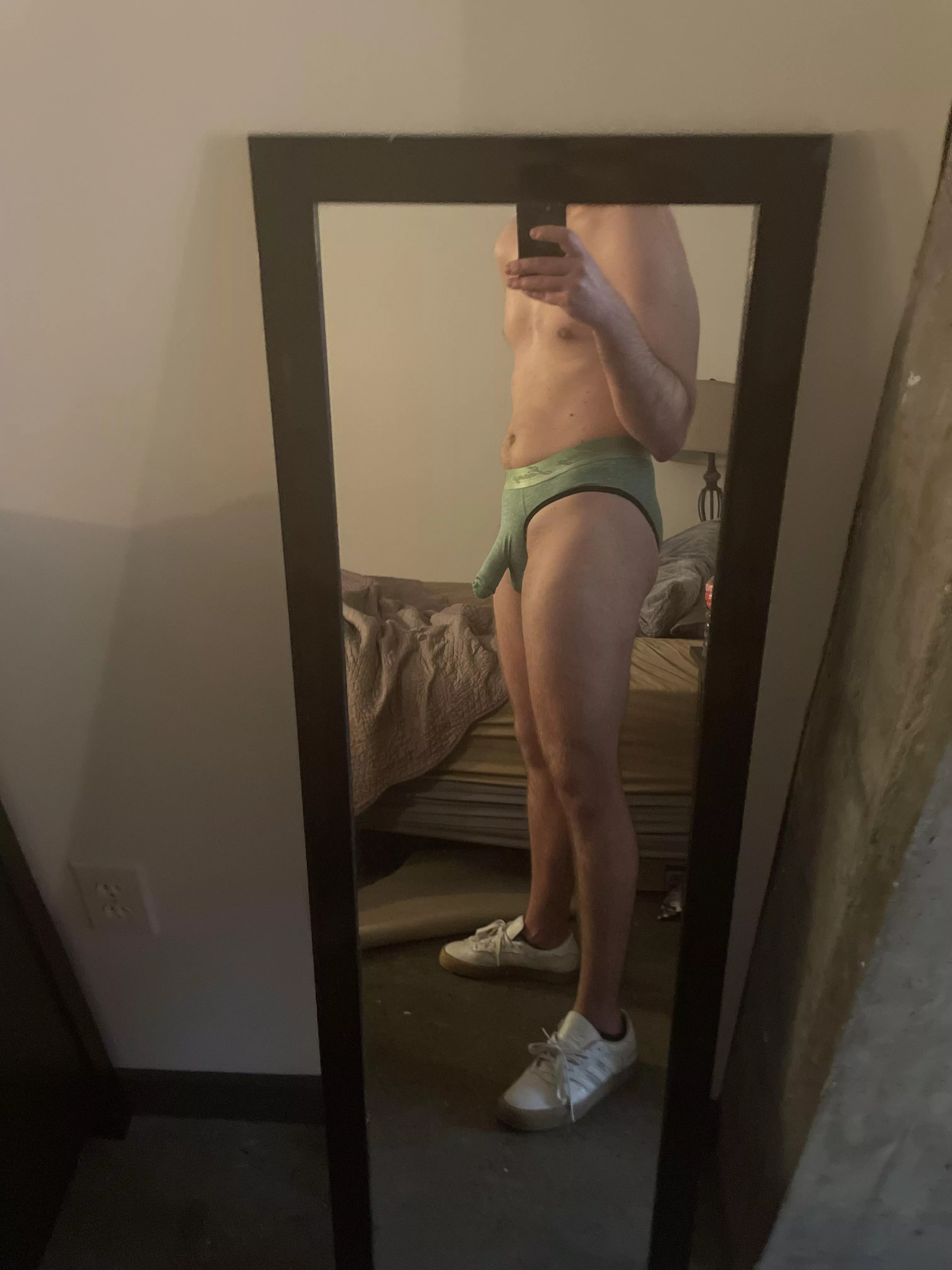 I’m going to start a channel on pornhub where we try on sexy underwear with each other and maybe sometimes the vibes are there and we have wild sex - maybe underwear in someone’s mouth 😂 Idk I just love bulges. Here’s some underwear that let’s posted by [deleted]