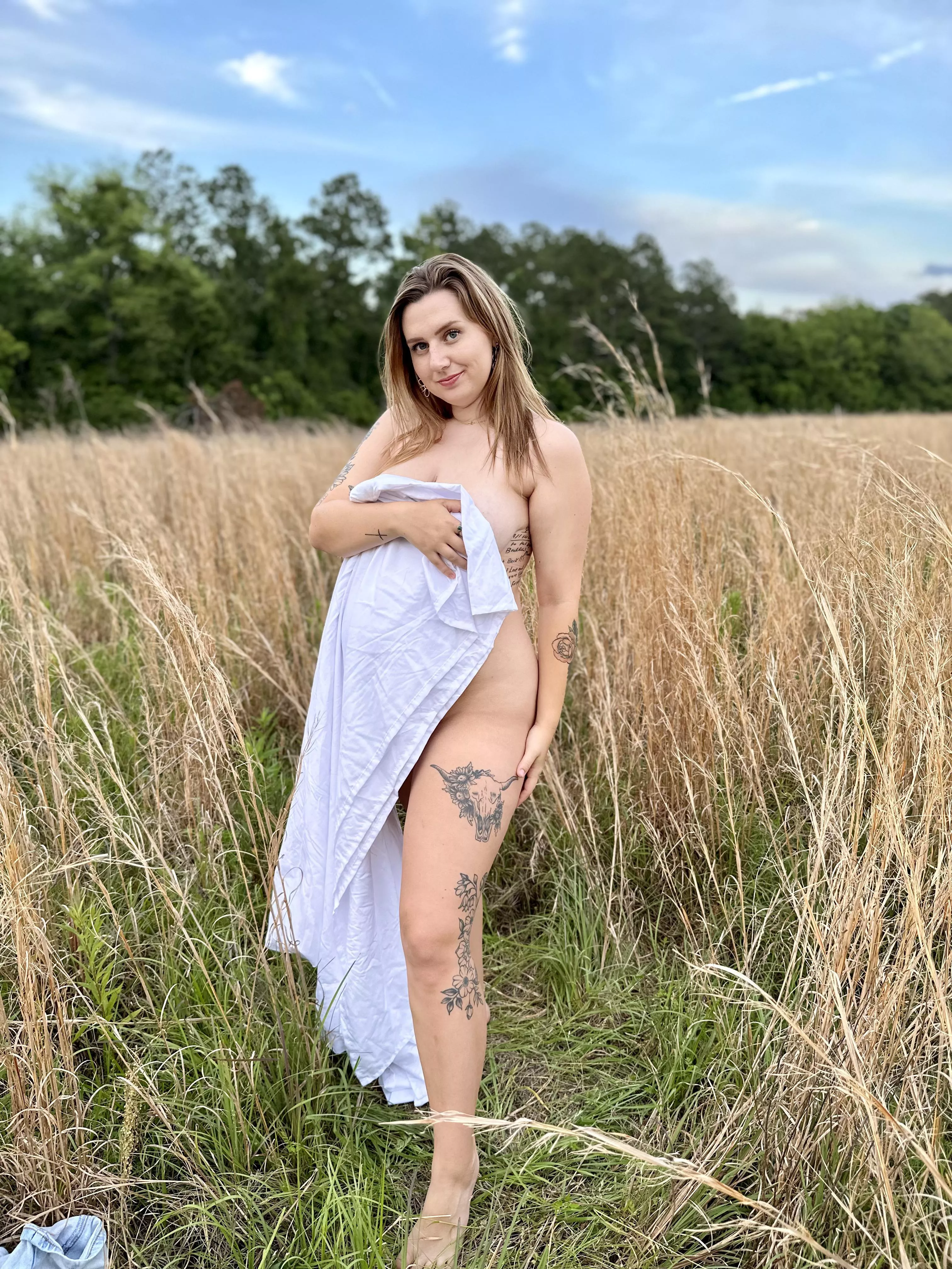 Want to see me without the sheet? ;) posted by mamalarly